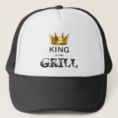 Funny King of the Grill GRILLEN Lover Mens Truckerkappe (Vorderseite)
