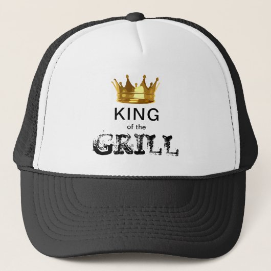 Funny King of the Grill GRILLEN Lover Mens Truckerkappe (Vorderseite)