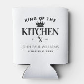 Funny King of the Kitchen Crown Feinschmecker Vate Dosenkühler (Rückseite)
