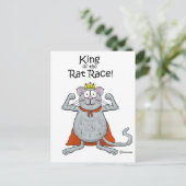 Funny King of the Rat Race Boss's Day Postkarte (Stehend Vorderseite)