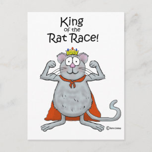 Funny King of the Rat Race Boss's Day Postkarte