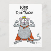 Funny King of the Rat Race Boss's Day Postkarte (Vorderseite)