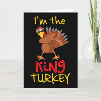Funny King Turkey Matching Family Group Thanksgivi Karte