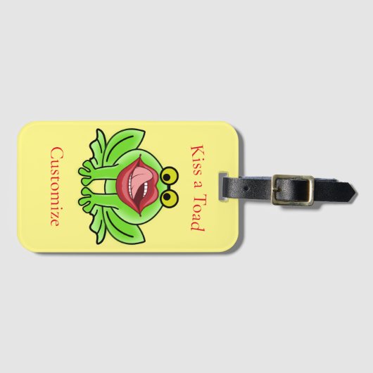 Funny Kiss A Toad Thunder_Cove Gepäckanhänger (Vorderseite (Horizontal))