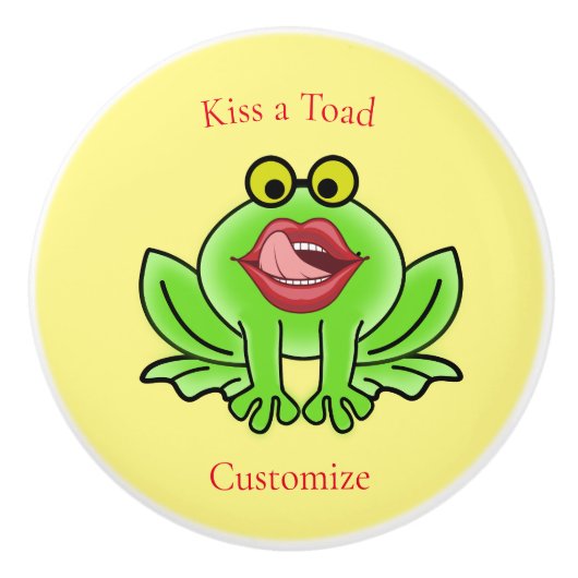 Funny Kiss A Toad Thunder_Cove Keramikknauf (Vorderseite)