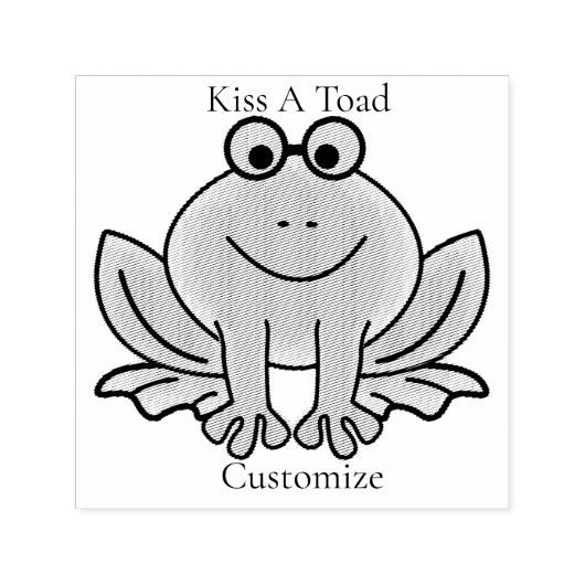 Funny Kiss A Toad Thunder_Cove Permastempel (Design)