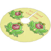 Funny Kiss A Toad Thunder_Cove Polyester Weihnachtsbaumdecke (Schrägansicht)