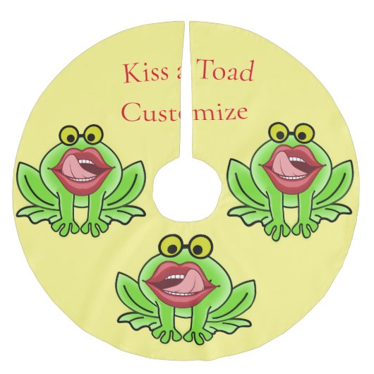 Funny Kiss A Toad Thunder_Cove Polyester Weihnachtsbaumdecke (Vorderseite)