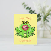 Funny Kiss A Toad Thunder_Cove Postkarte (Stehend Vorderseite)