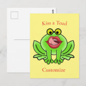 Funny Kiss A Toad Thunder_Cove Postkarte (Vorne/Hinten)