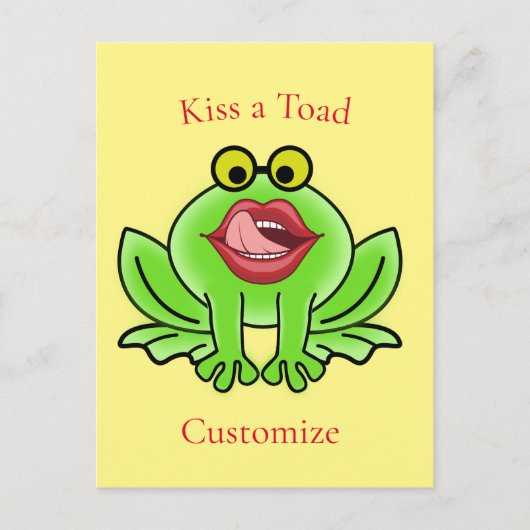 Funny Kiss A Toad Thunder_Cove Postkarte (Vorderseite)