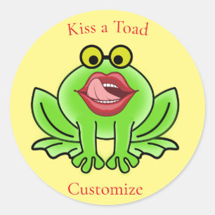 Funny Kiss A Toad Thunder_Cove Runder Aufkleber
