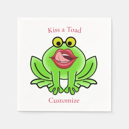 Funny Kiss A Toad Thunder_Cove Serviette (Vorderseite)