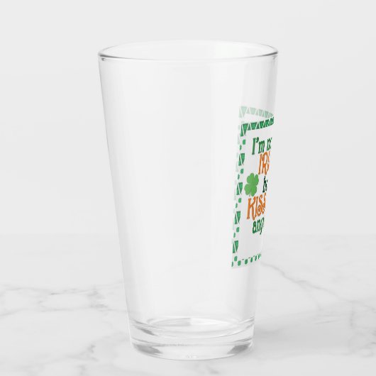 Funny Kiss Me Ich bin nicht Irish St Patricks Day Glas (Rechts)