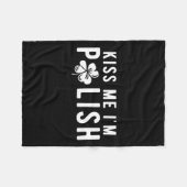 Funny Kiss Me Ich bin Polnischer St. Patricks Day Fleecedecke (Vorderseite (Horizontal))