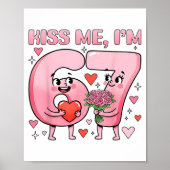 Funny Kiss Me I'm 67 Cute Valentine's Day Couples  Poster (Vorne)