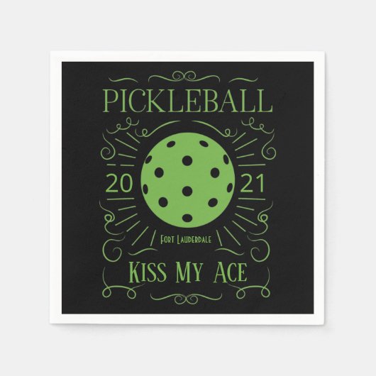 Funny Kiss My Ace Pickleball Serviette (Vorderseite)