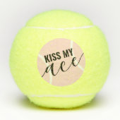 Funny Kiss My Ace Pink Girly Tennisbälle (Vorderseite)