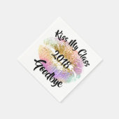 Funny Kiss My Class Auf Wiedersehen Serviette (Ecke)