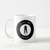 Funny Kiss My Putt Golfer Spaß Silhouette Black Kaffeetasse (Links)