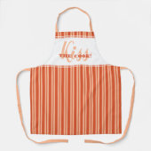 Funny Kiss The Cook Moderner Spaß Peach Orange Nie Schürze (Vorderseite)