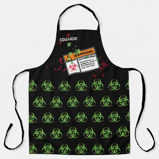 Funny Kitchen Biogefährdung Gross Schürze (Vorderseite)