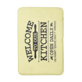 Funny kitchen cooking word art badematte (Vorderseite Vertikal)
