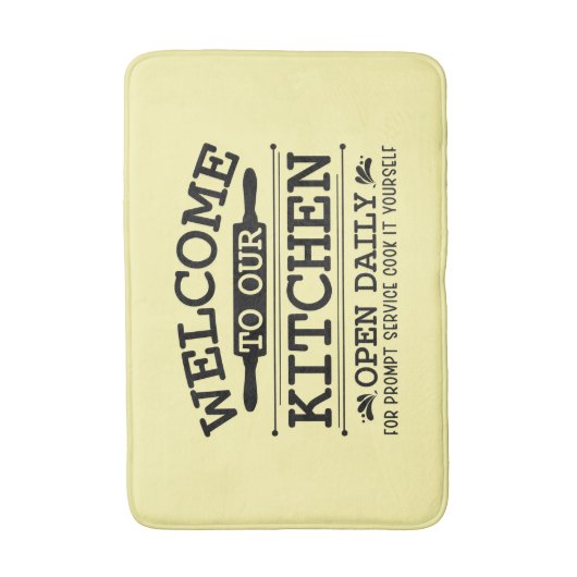 Funny kitchen cooking word art badematte (Vorderseite Vertikal)