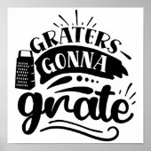 Funny Kitchen Deco, Geschenk für das Kochen, Küche Poster (Vorne)