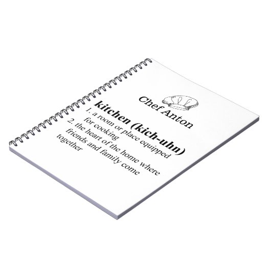 Funny Kitchen Dictionary Definition Zuhause Koch Notizblock (Linke Seite)