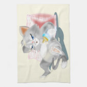 Funny Kitchen Handtuch mit Baby Cat - individuell (Vertikal)