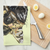 Funny Kitchen Handtuch mit Mops Dog - Ihre Farben (Viertel Falte)
