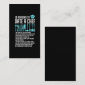 Funny Kitchen Koch Verabred Spaß Single Koch Visitenkarte (Vorne/Hinten)