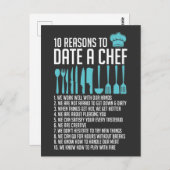 Funny Kitchen Koch Verabreden Spaß Single Koch Postkarte (Vorne/Hinten)