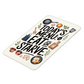 Funny Kitchen Magnet - Heute Menü: Essen oder hung (Linke Seite)