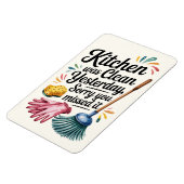 Funny Kitchen Magnet - Küche war gestern sauber (Linke Seite)