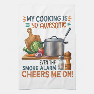 Funny Kitchen Quote Design (2) Geschirrtuch