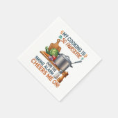 Funny Kitchen Quote Design (2) Serviette (Ecke)