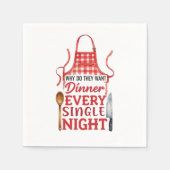 Funny Kitchen Schürze Design Serviette (Vorderseite)