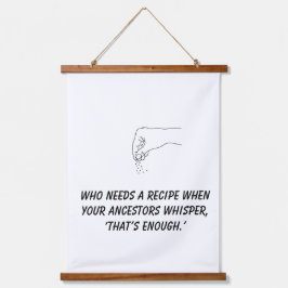 Funny Kitchen Tapestral - Kochweisheit im Vorfeld Wandteppich Mit Holzrahmen