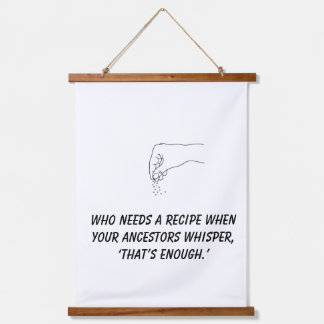 Funny Kitchen Tapestral - Kochweisheit im Vorfeld Wandteppich Mit Holzrahmen