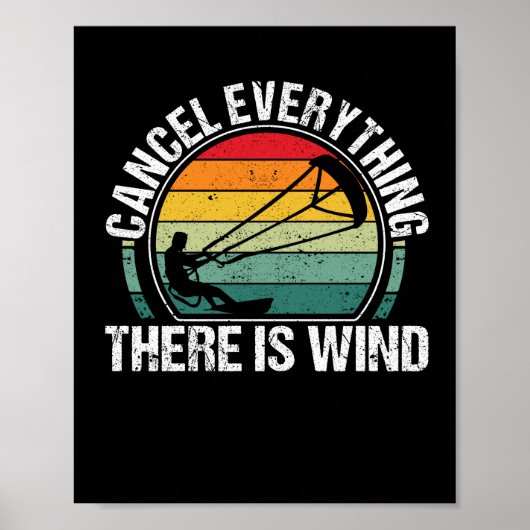 Funny Kitesurf Kiteboarding Abbrechen Alles ist Poster (Vorne)