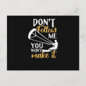 Funny Kitesurfer Kiteboard Folge mir nicht dir Postkarte (Vorderseite)