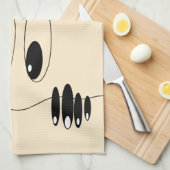 Funny Kitetücher mit spielerischen Augen Geschirrtuch (Viertel Falte)