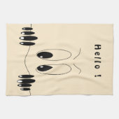 Funny Kitetücher mit spielerischen Augen Geschirrtuch (Horizontal)