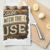 Funny Kitquote Design Geschirrtuch (Viertel Falte)