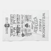 Funny KitRules Subway Art Personalisiert Geschirrtuch (Horizontal)