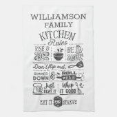 Funny KitRules Subway Art Personalisiert Geschirrtuch (Vertikal)