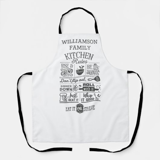 Funny KitRules Subway Art Personalisiert Schürze (Vorderseite)