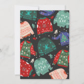 Funny kitschig hässlich Sweater Grau Firmenweihnac Einladung (Rückseite)